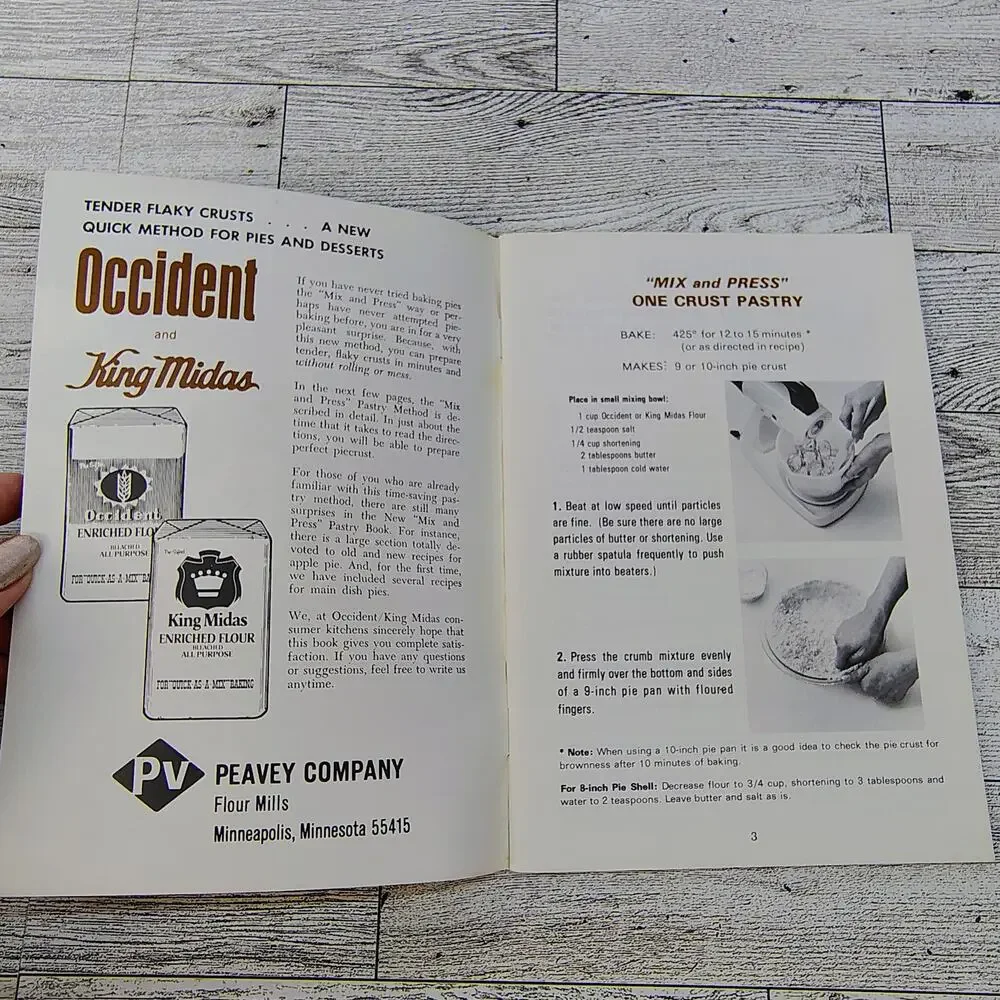 Mix‎ and Press Pastry Occident King Midas Vintage Cookbook Booklet VERY GOOD